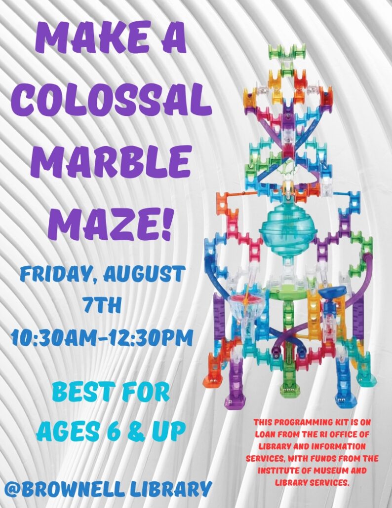 Picture of flyer for Marble Maze program